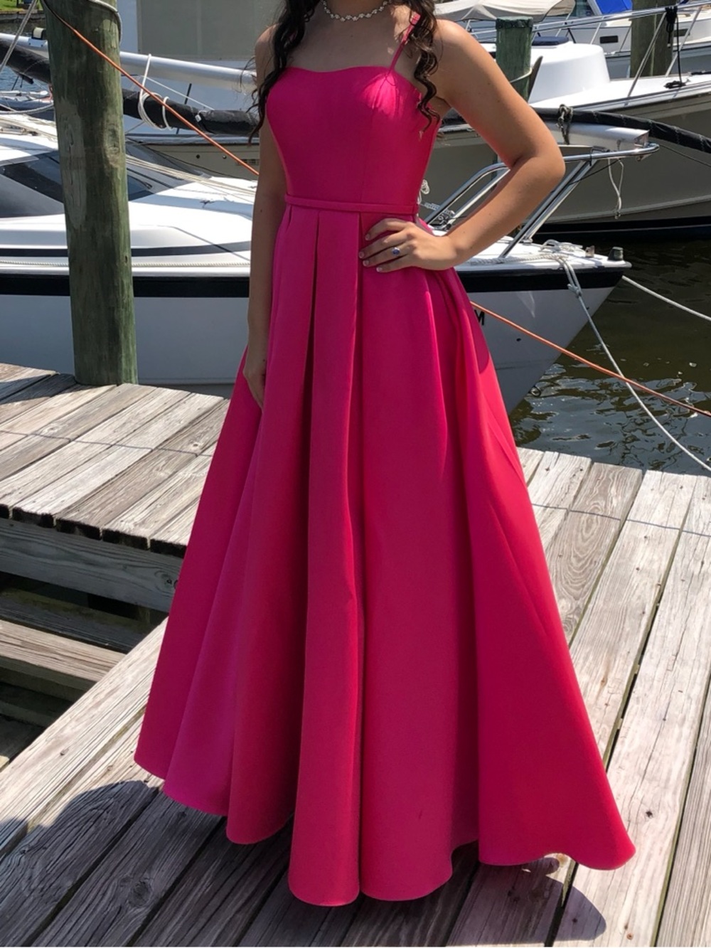 Stunning Hot Pink Formal Dress Size 3/4